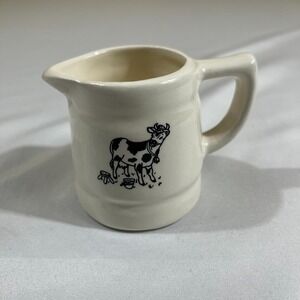 Vintage Mini Cow Creamer Pitcher Ceramic Farmhouse Cottagecore Creamer Small